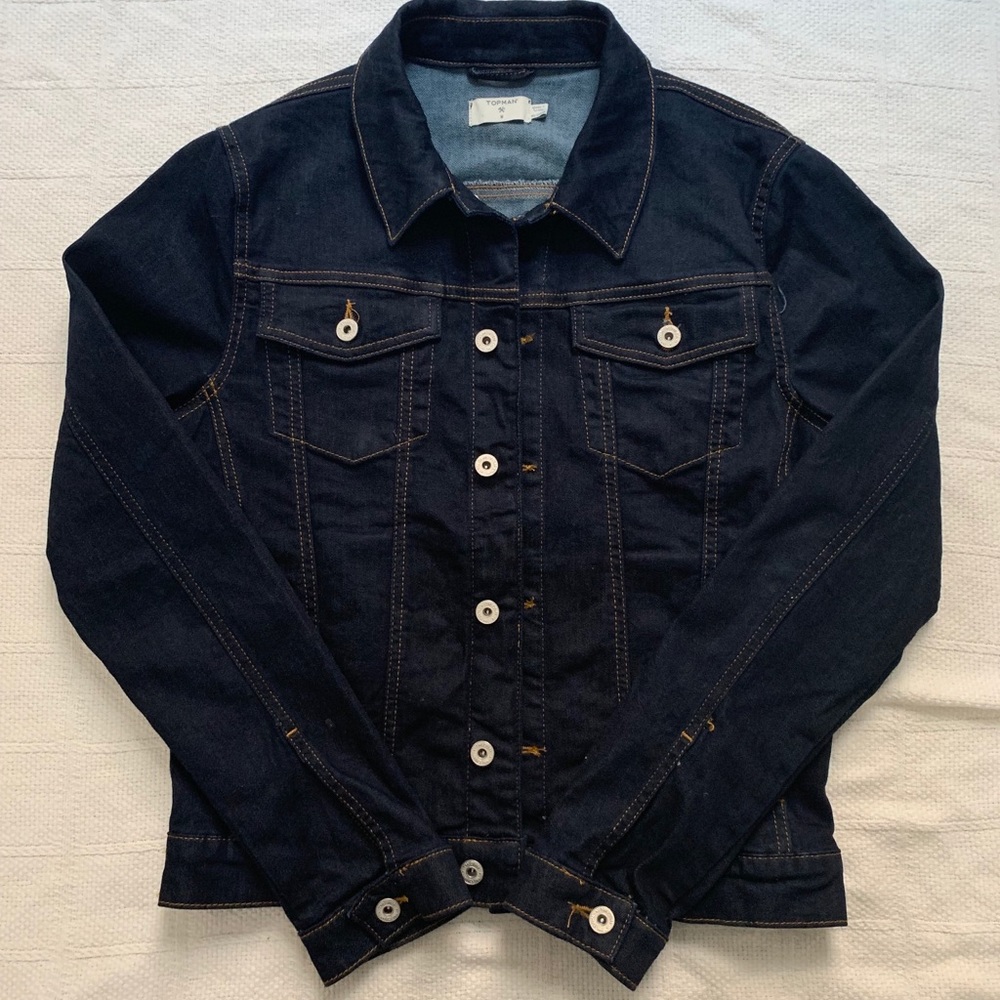 Topman dark blue denim jacket size M